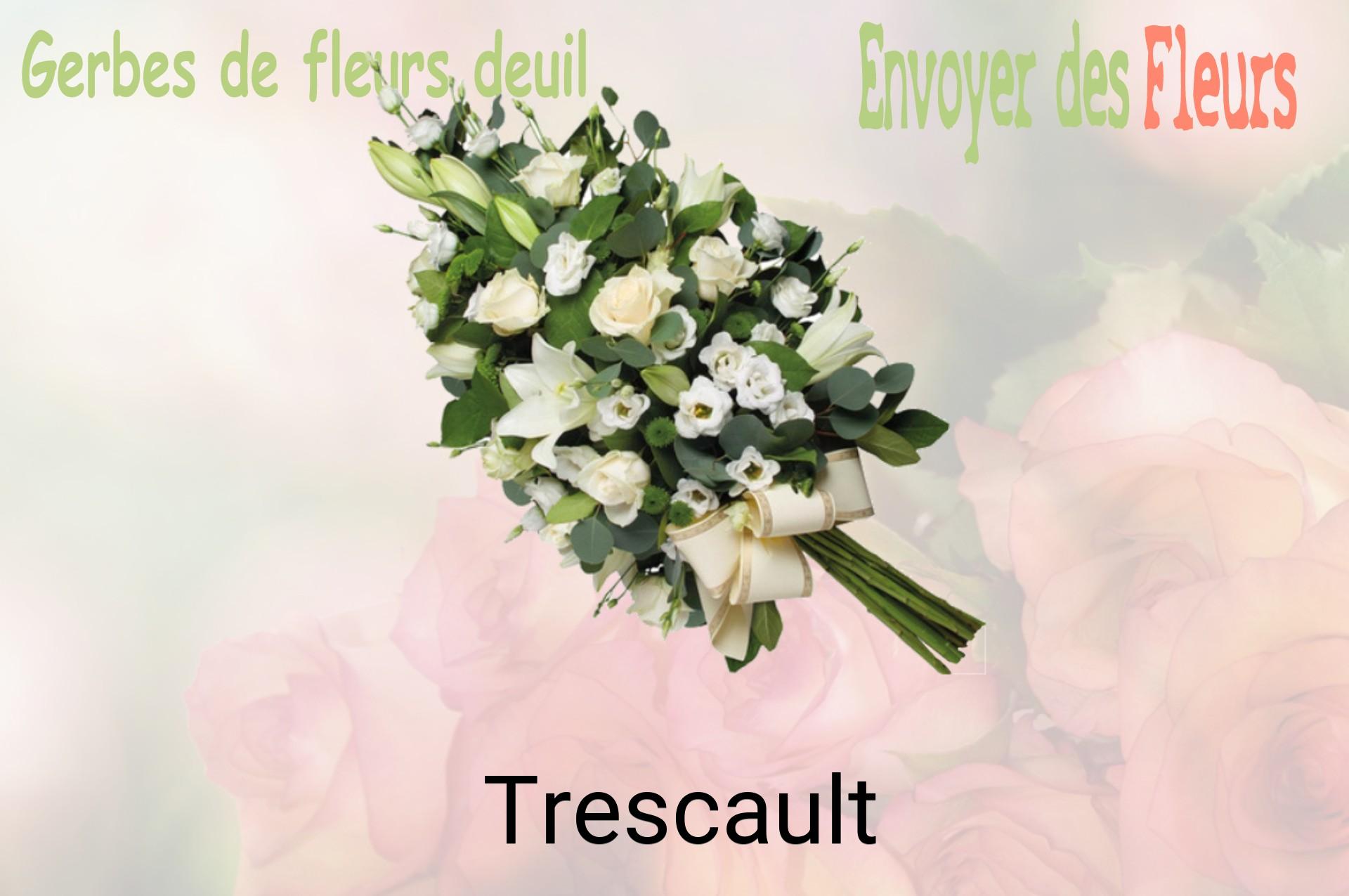 Gerbe de fleurs de deuil livrée à Trescault